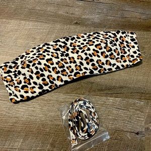 AERIE cheetah bandeau bikini